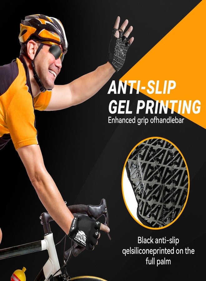 Aprilfrog Bike Cycling Sports Gloves: Half Finger Bicycle Gloves for Men Women with 5MM Gel Pad - Shock-Absorbing Exercise Workout Glove for Biking Gym XL - Image 4